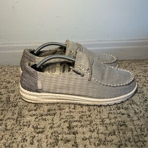 Hey Dude Wendy Everett Glacier Grey Slip-On Sneakers Size 8